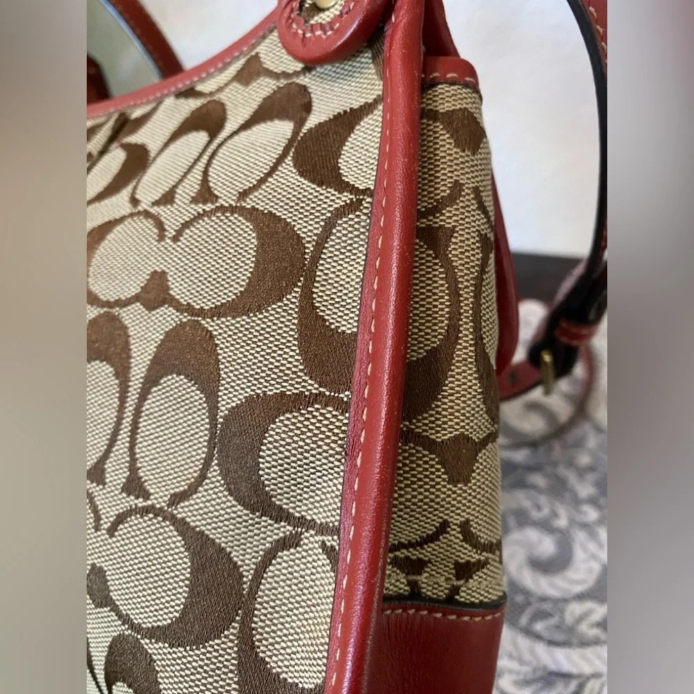 Y2K COACH Legacy Turn lock Hippie Flap Signature Shoulder Bag w/ Dust Bag - Picture 9 of 16